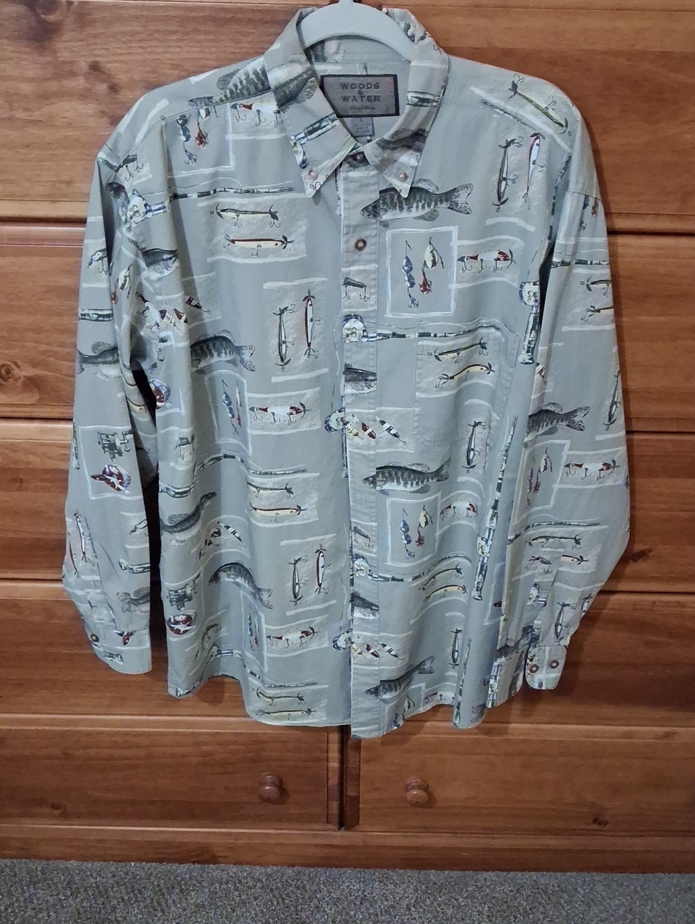 Fishing Shirt By Woods And Water Sz Large